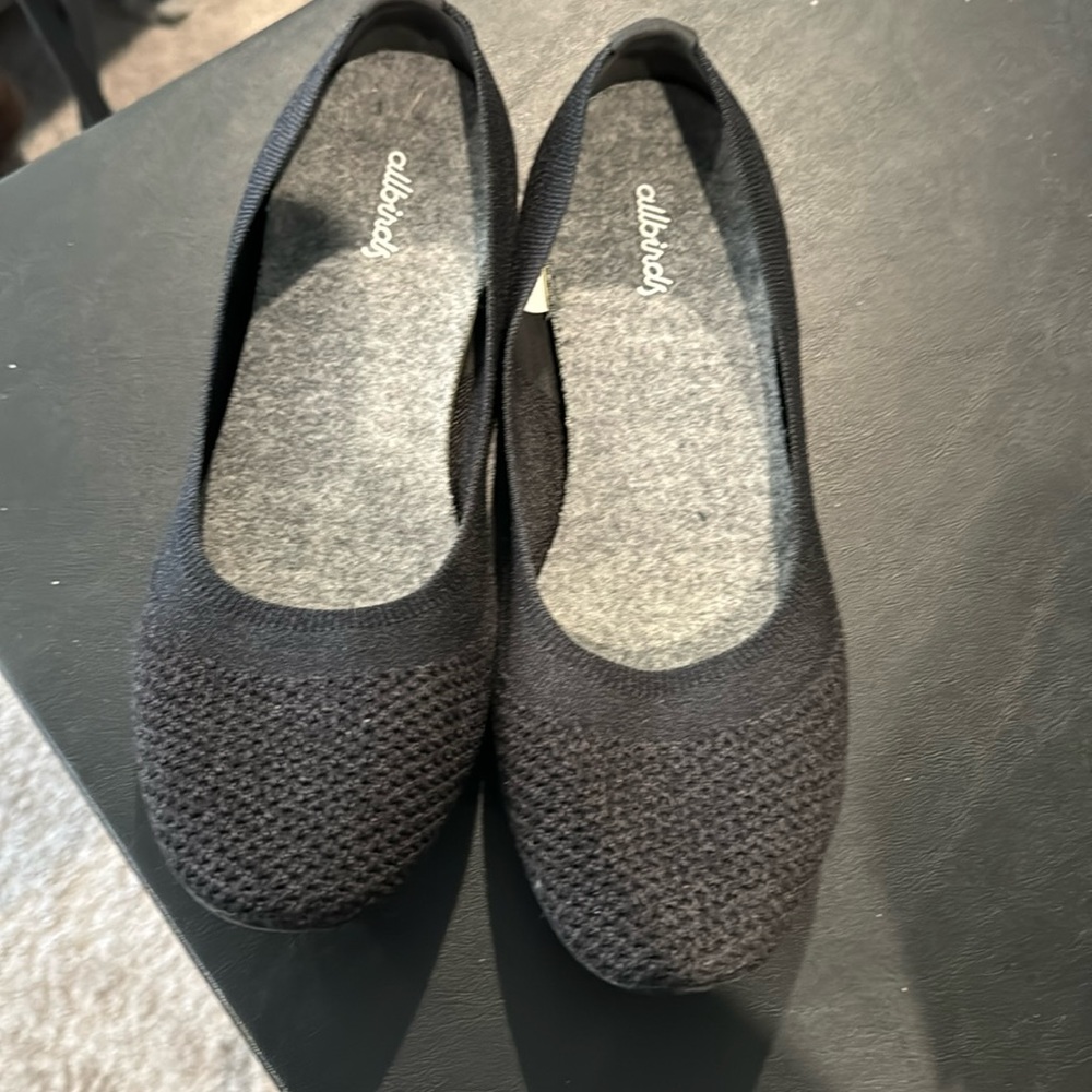 Allbirds Tree Breezers Ballet Flats Heathered Black. Size 9.5W